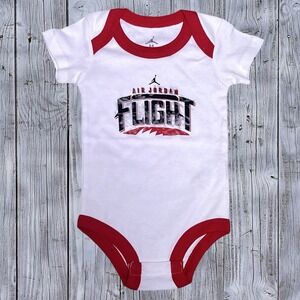 Nike Air Jordan Baby Short Sleeve One Piece Size Infant 0-6‎ Months Flight NWOT